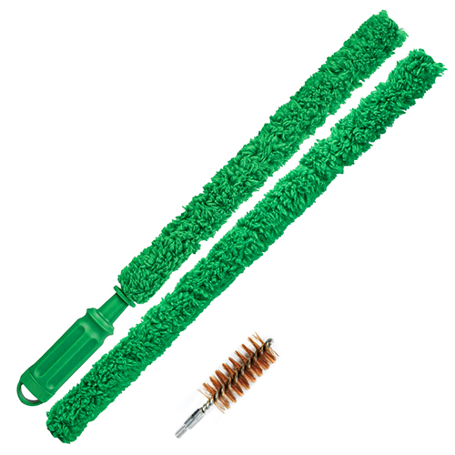 Schrotflinten-Reinigungsgerät aus Flockfaser (synthetisch) mit komfortablem Griff. 12/16Ga oder 20Ga. 2er-Packung, 930 mm Arbeitslänge.