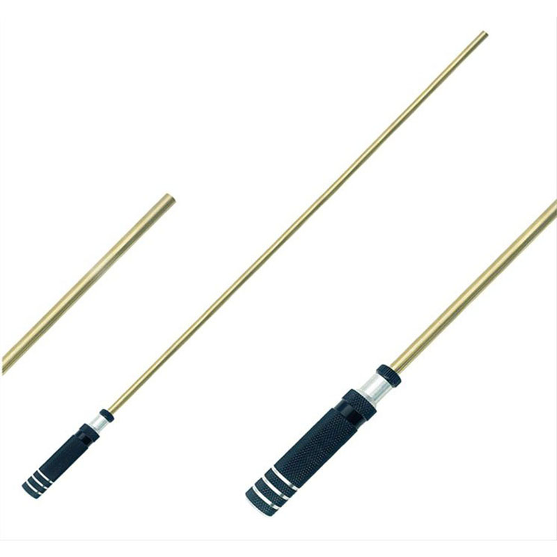Waffenreinigungsstab, einteilig, lang, Aluminium, drehbarer Griff, 4 mm, 5 mm, 6 mm, 7 mm