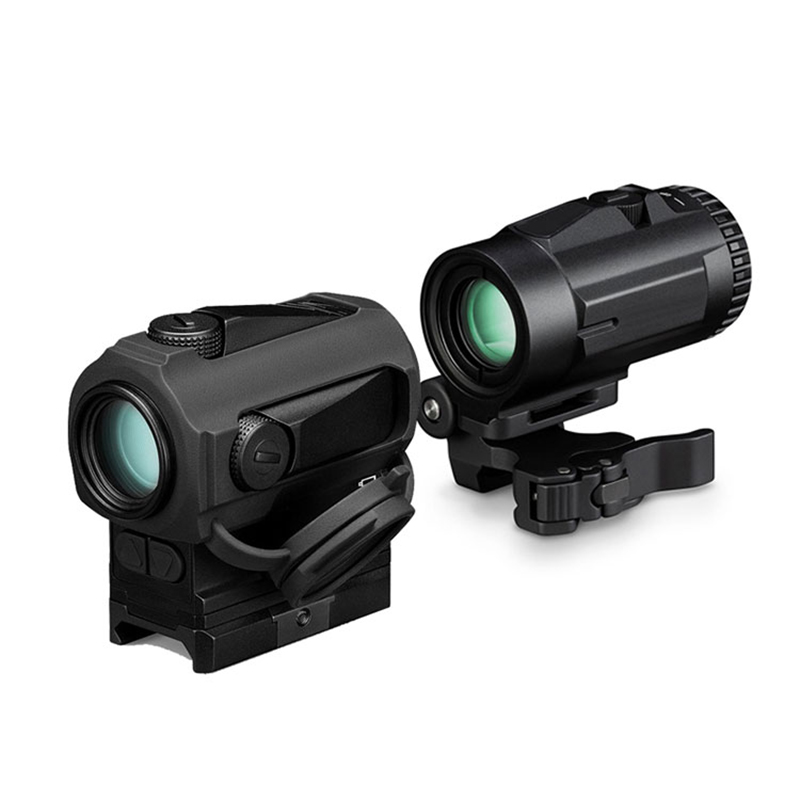 Taktische 3X Lupe Scopes Optik Jagd Zielfernrohr Sehenswürdigkeiten Red Dot Anblick Mit QD Halterung Für 20mm Gewehr Pistole Schiene