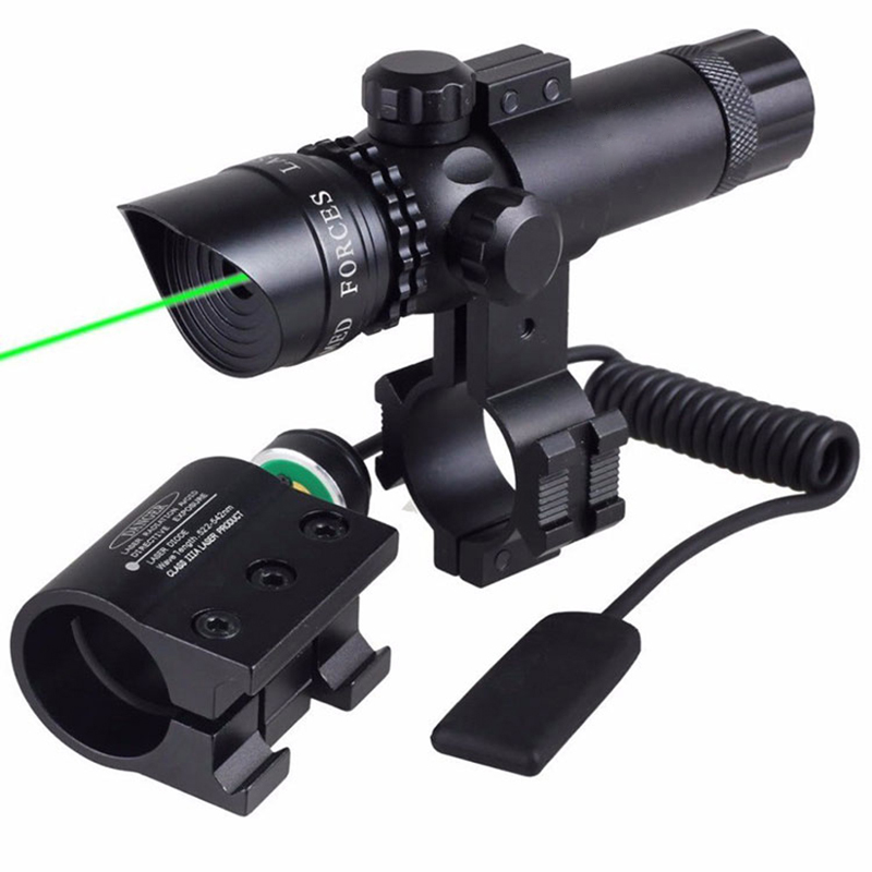 Taktische Einstellung Schalter Laser Anblick Kompakte Gewehr Pistole Grün Laser Anblick Mit 2 Halterungen Schiene Für Gun Laser Anblick