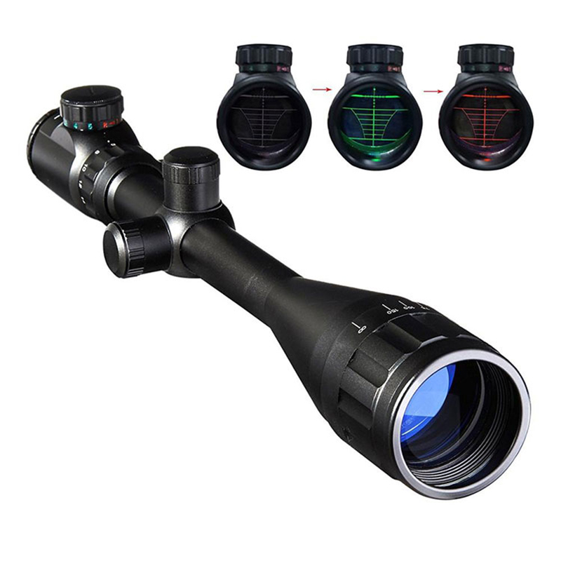Taktische Jagd Umfang Rot Grün Punkt Beleuchtet Absehen 6-24x50 Zielfernrohr Teleskop Air Gun Sniper Zielfernrohr Jagd Umfang