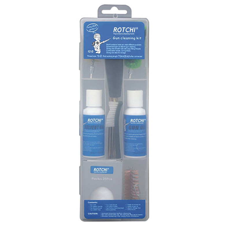Transparentes Luftgewehr-Reinigungsset mit Ölflasche