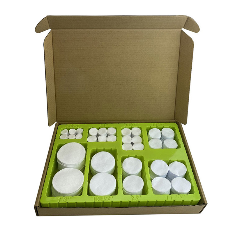 Universelles weißes Baumwolltuch, quadratische Waffenreinigungsflicken, Blisterbox