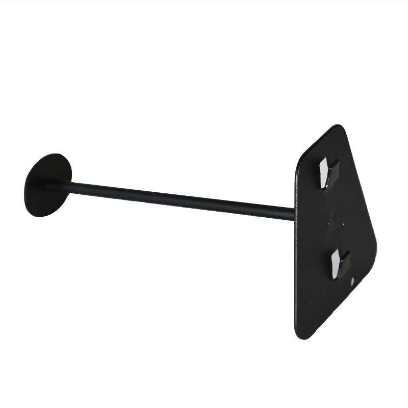 Utility-Haken passend für Lochbleche. Display mit Haken aus rostfreiem, geschwärztem Hartstahl
